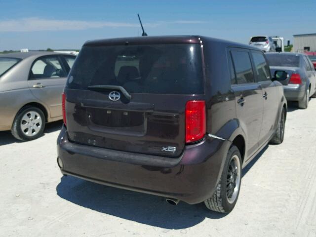 JTLZE4FE1A1106802 - 2010 TOYOTA SCION XB MAROON photo 4