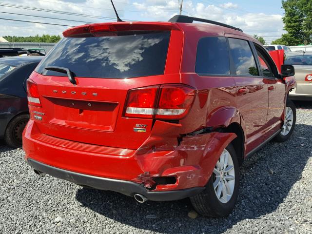 3C4PDCBGXHT534037 - 2017 DODGE JOURNEY SX RED photo 4