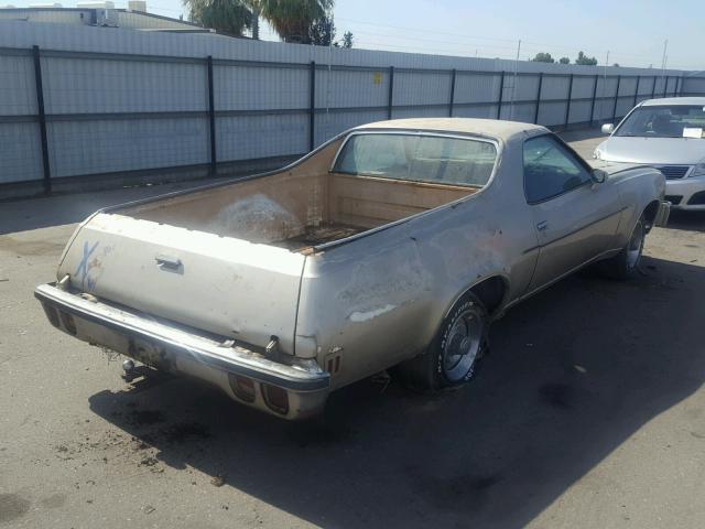 1D80L7Z427056 - 1977 CHEVROLET EL CAMINO TAN photo 4