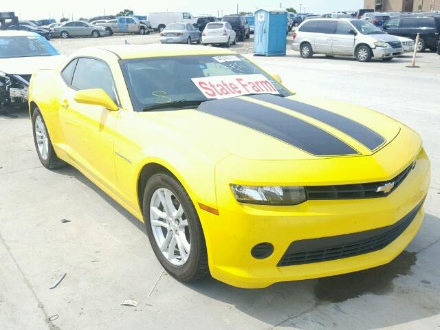 2G1FA1E34E9196711 - 2014 CHEVROLET CAMARO YELLOW photo 1