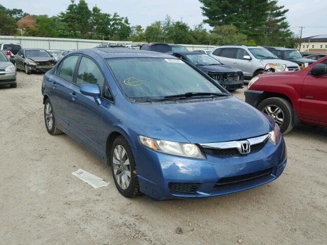 2HGFA16989H350523 - 2009 HONDA CIVIC EXL BLUE photo 1