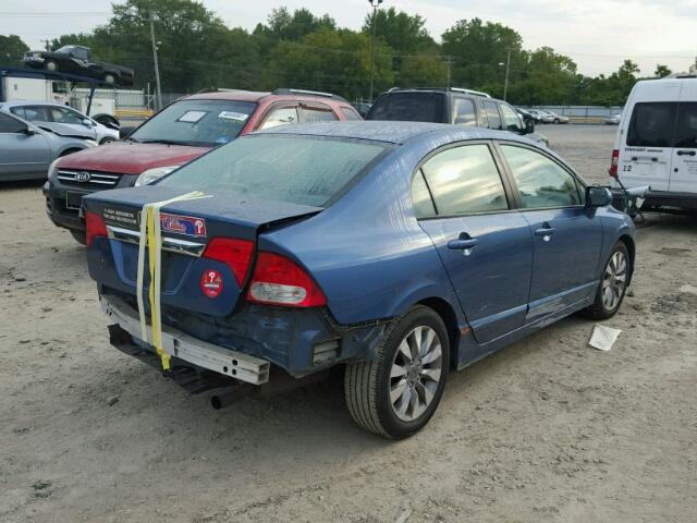 2HGFA16989H350523 - 2009 HONDA CIVIC EXL 蓝色 照片 4