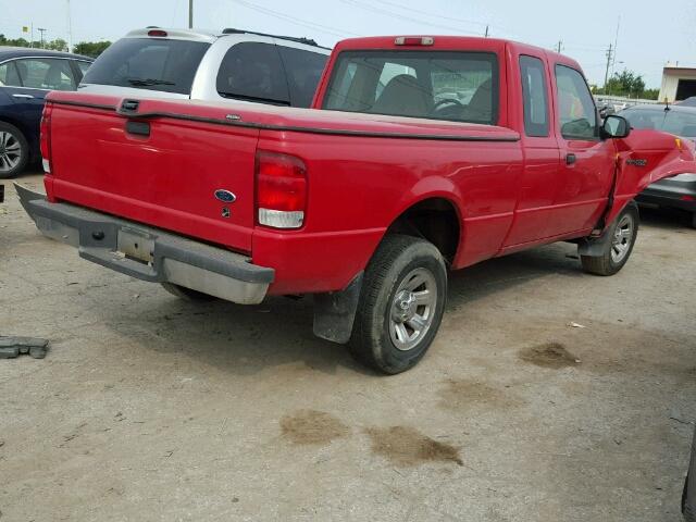 1FTYR14V2YPB51610 - 2000 FORD RANGER SUP RED photo 4