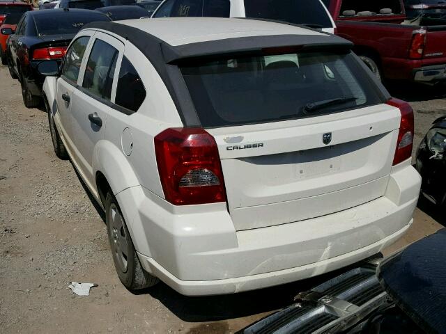 1B3HB28BX7D239817 - 2007 DODGE CALIBER WHITE photo 3