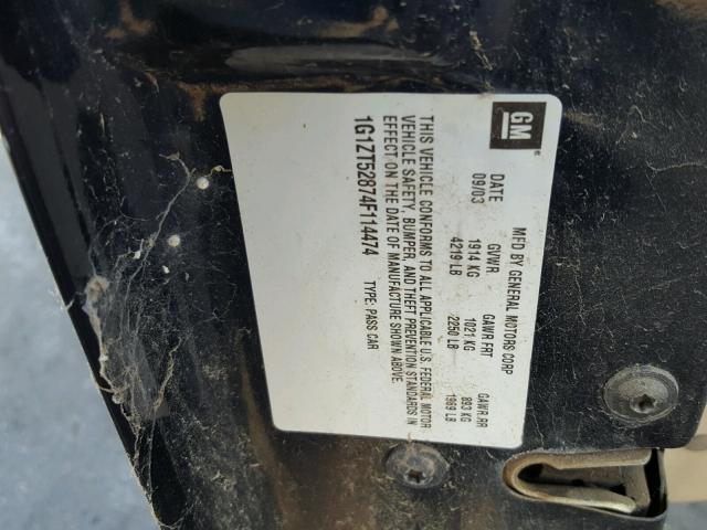 1G1ZT52874F114474 - 2004 CHEVROLET MALIBU LS ლურჯი ფოტო 10