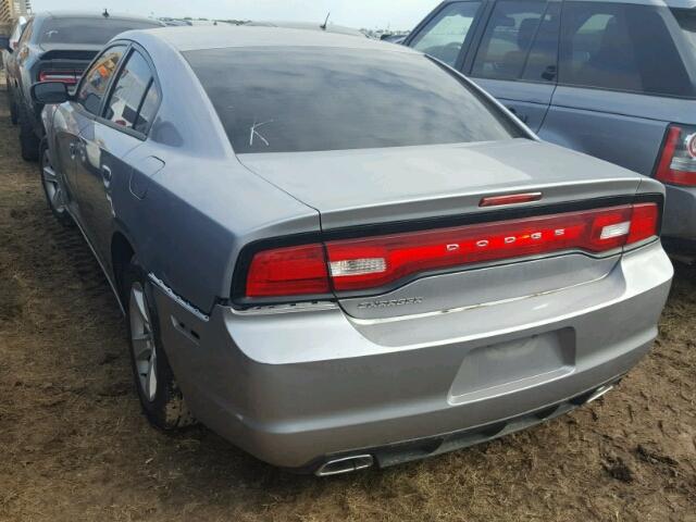2C3CDXBG3EH168212 - 2014 DODGE CHARGER GRAY photo 3