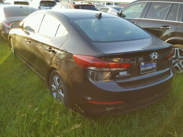 KMHD84LF5HU378820 - 2017 HYUNDAI ELANTRA SE BLACK photo 3