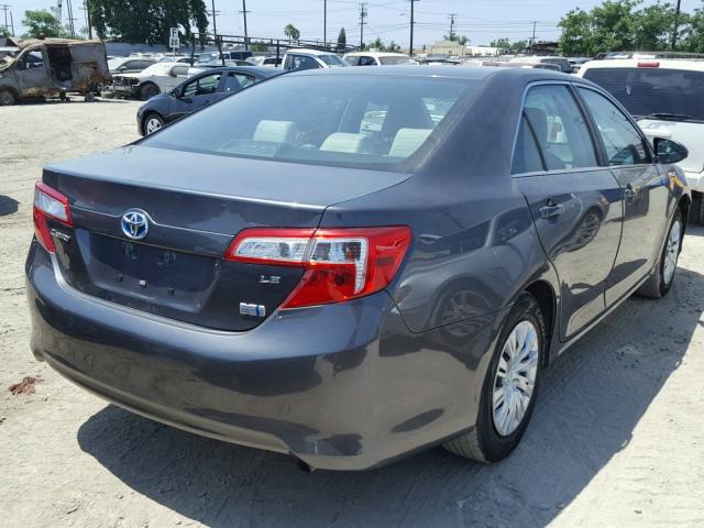 4T1BD1FK9EU110682 - 2014 TOYOTA CAMRY HYBR 灰色 照片 4