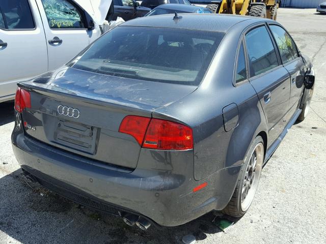 WUADU78E28N901807 - 2008 AUDI RS4 QUATTR GRAY photo 4