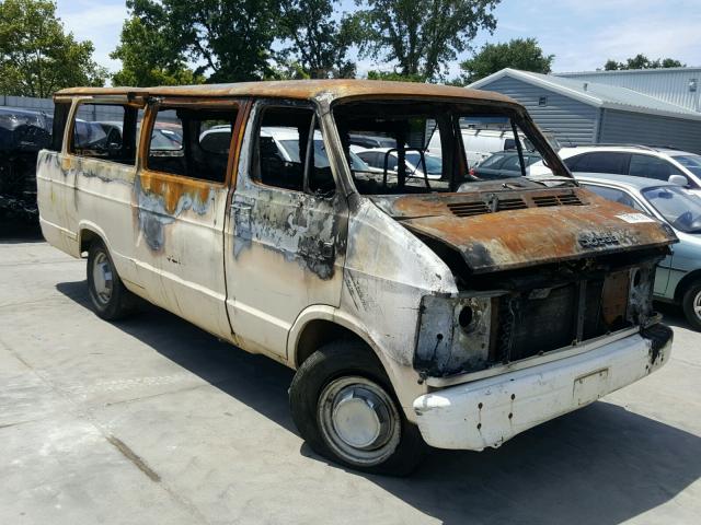 2B6KB3315HK275242 - 1987 DODGE RAM VAN B3 BURN photo 1