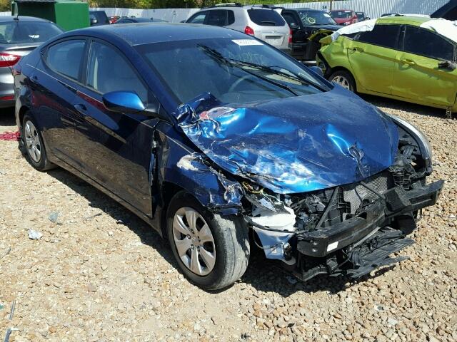 5NPDH4AE4GH797538 - 2016 HYUNDAI ELANTRA BLUE photo 1