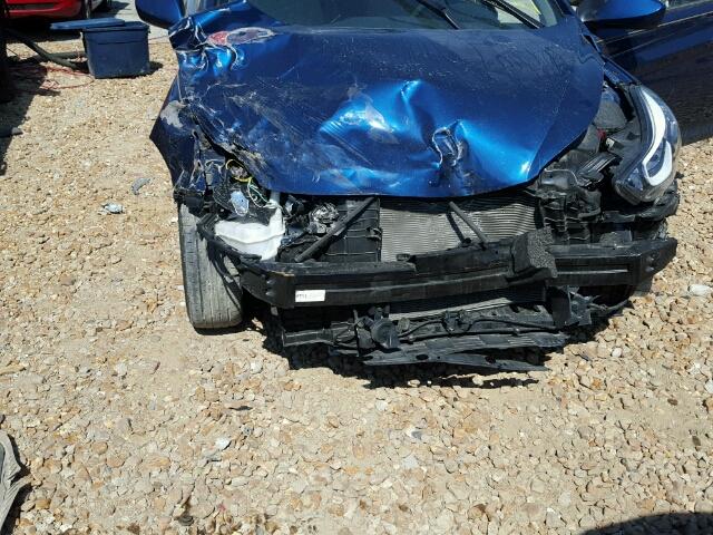 5NPDH4AE4GH797538 - 2016 HYUNDAI ELANTRA BLUE photo 9