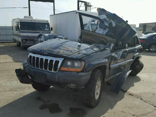 1J4GW48S62C137272 - 2002 JEEP GRAND CHER BLACK photo 2