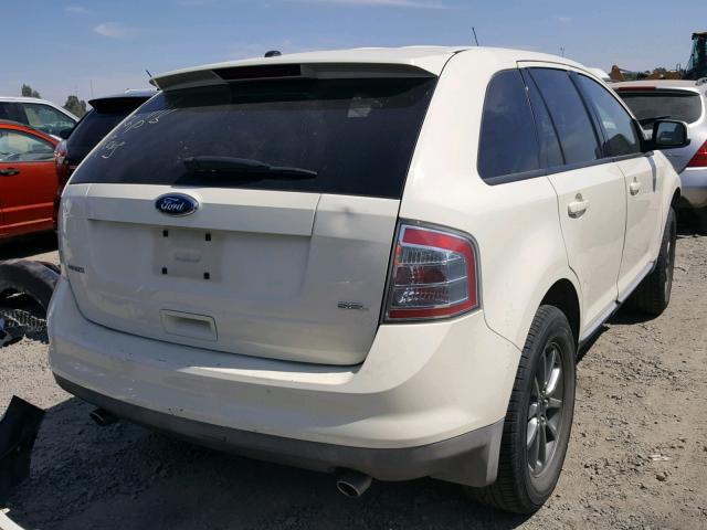 2FMDK38C58BB41843 - 2008 FORD EDGE SEL WHITE photo 4