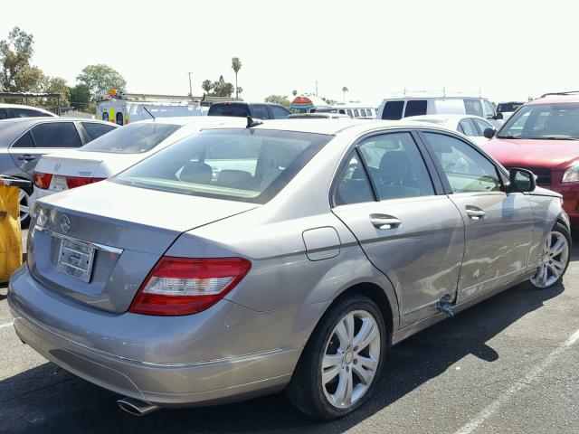 WDDGF54X99R082164 - 2009 MERCEDES-BENZ C 300 BEIGE photo 4