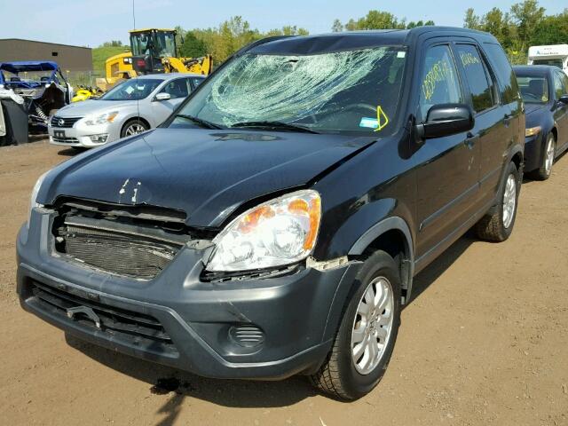 JHLRD78866C032332 - 2006 HONDA CR-V BLACK photo 2