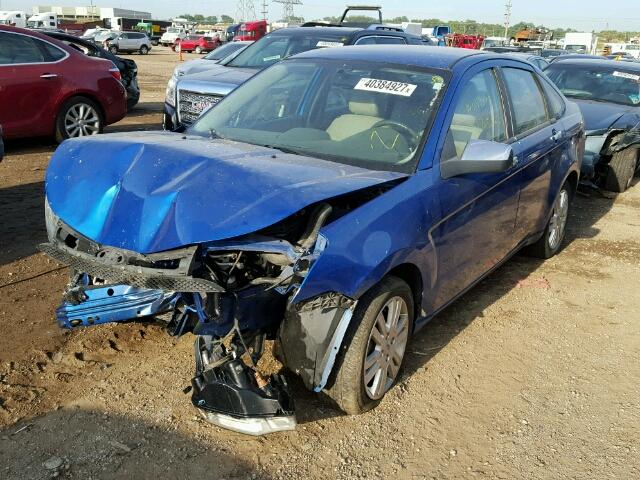 1FAHP3HNXAW269370 - 2010 FORD FOCUS SEL BLUE photo 2