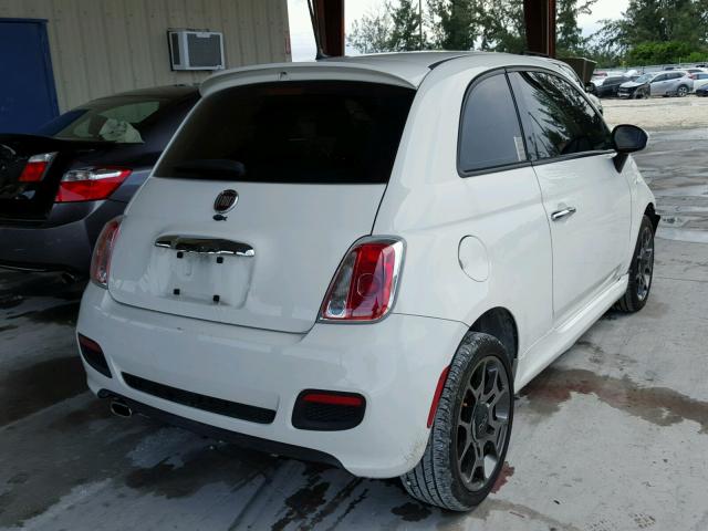 3C3CFFBR7ET164872 - 2014 FIAT 500 SPORT WHITE photo 4