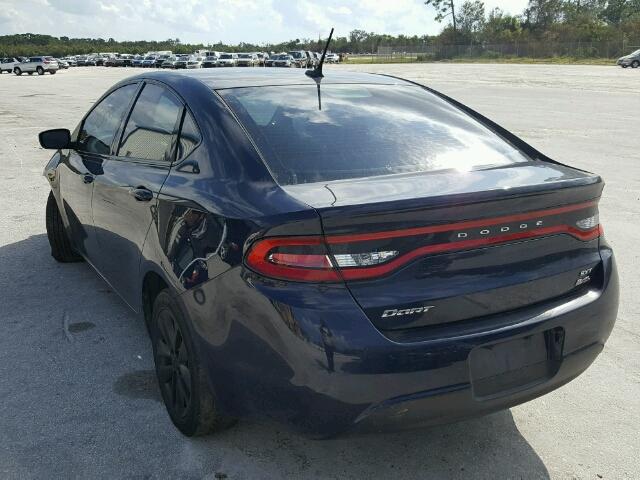 1C3CDFBB4ED918096 - 2014 DODGE DART SXT BLUE photo 3