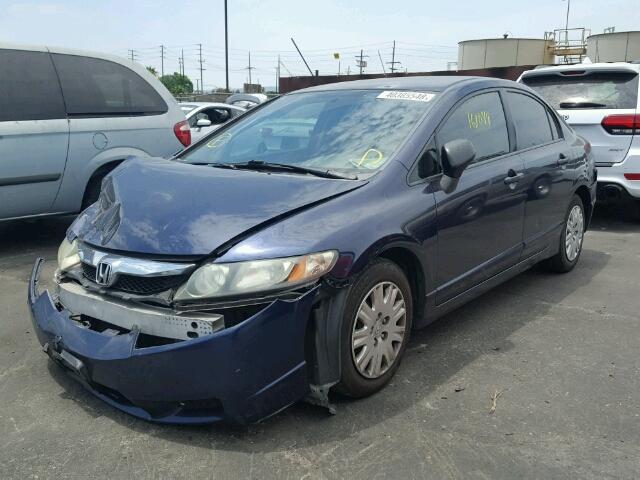 2HGFA16329H513811 - 2009 HONDA CIVIC VP BLUE photo 2