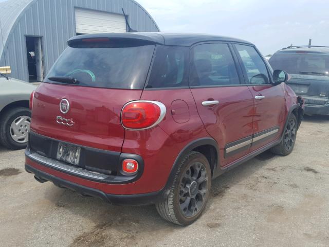 ZFBCFADH8FZ031781 - 2015 FIAT 500L TREKK MAROON photo 4