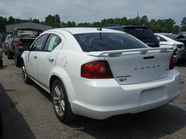 1C3CDZCG5DN508475 - 2013 DODGE AVENGER SX WHITE photo 3