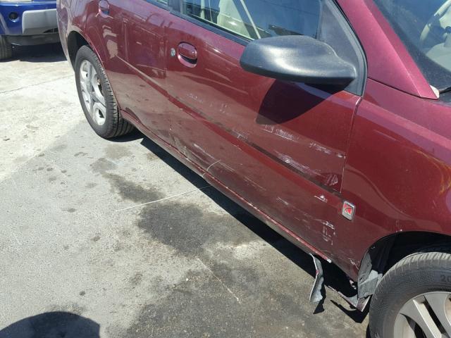 1G8AL52F53Z184288 - 2003 SATURN ION LEVEL BURGUNDY photo 9