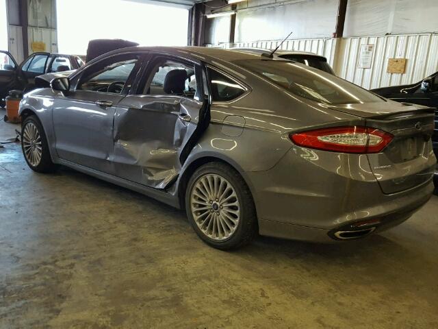 3FA6P0K96ER323497 - 2014 FORD FUSION GRAY photo 3