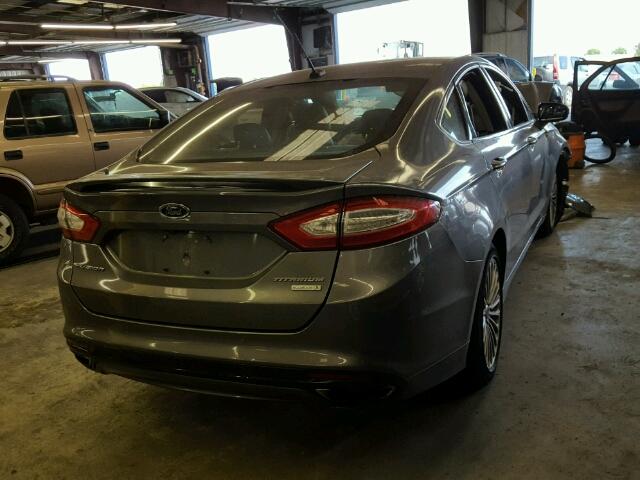 3FA6P0K96ER323497 - 2014 FORD FUSION GRAY photo 4