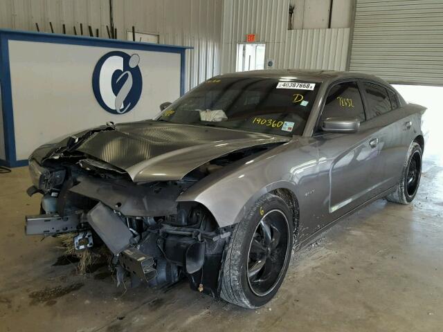 2C3CDXCT6CH190360 - 2012 DODGE CHARGER R/ GRAY photo 2