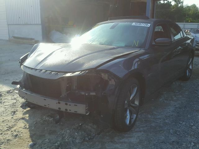 2C3CDXCT4FH738389 - 2015 DODGE CHARGER R/ GRAY photo 2