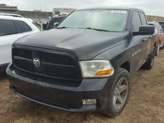 1C6RD7FT7CS145123 - 2012 DODGE RAM 1500 BLACK photo 2