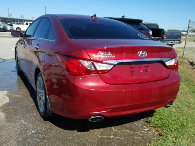 5NPEC4AC1DH552788 - 2013 HYUNDAI SONATA MAROON photo 3