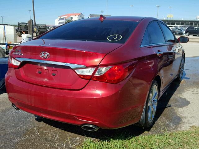 5NPEC4AC1DH552788 - 2013 HYUNDAI SONATA MAROON photo 4