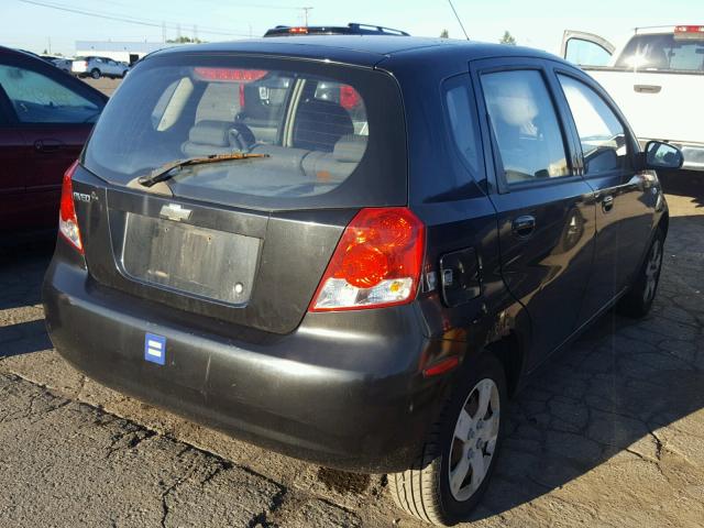 KL1TD66667B708968 - 2007 CHEVROLET AVEO BASE Սև լուսանկար 4