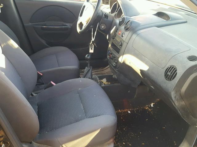 KL1TD66667B708968 - 2007 CHEVROLET AVEO BASE Սև լուսանկար 5