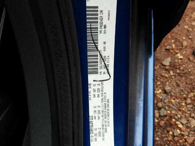 1B3LC46B99N537777 - 2009 DODGE AVENGER BLUE photo 10