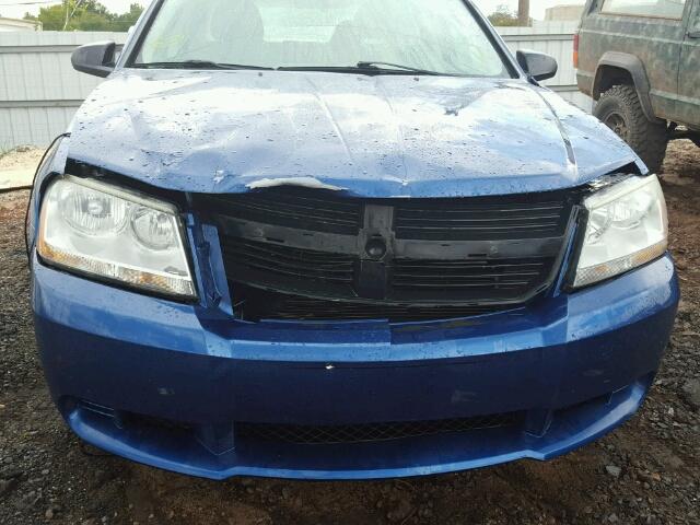 1B3LC46B99N537777 - 2009 DODGE AVENGER BLUE photo 9