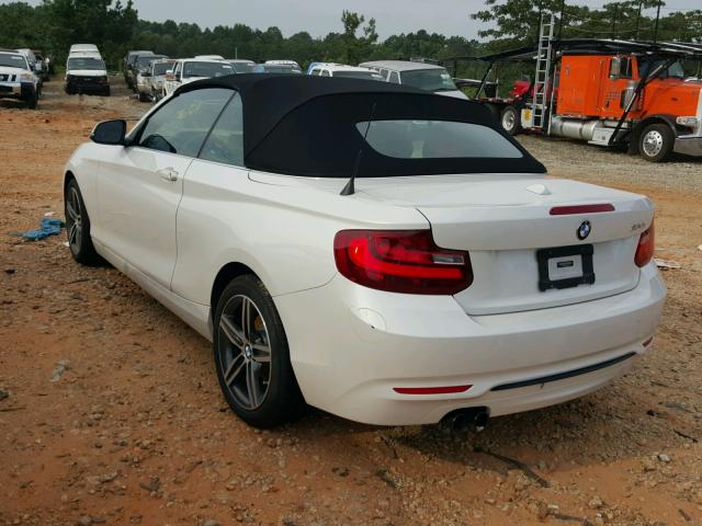WBA2K9C57HV646758 - 2017 BMW 230I WHITE photo 3