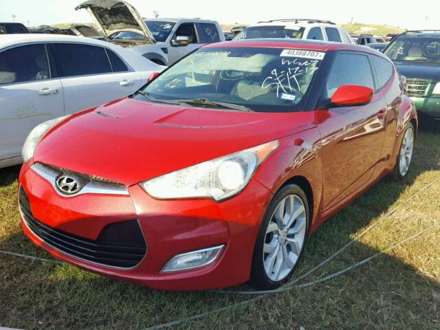 KMHTC6AD4CU049638 - 2012 HYUNDAI VELOSTER RED photo 2