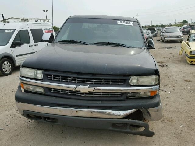 2GCEK19V921359052 - 2002 CHEVROLET SILVERADO BLACK photo 9