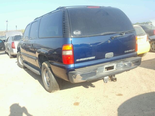 3GNEC16T51G165535 - 2001 CHEVROLET SUBURBAN BLUE photo 3