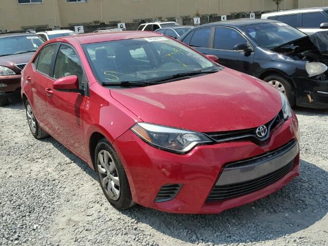 2T1BURHE5FC377360 - 2015 TOYOTA COROLLA L RED photo 1