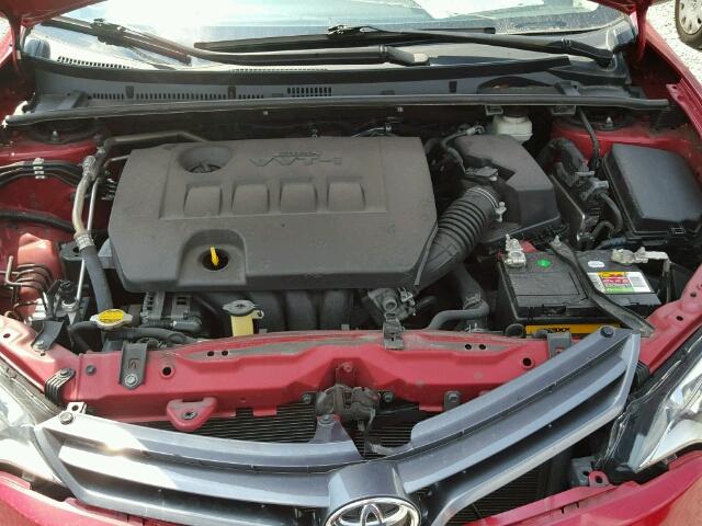 2T1BURHE5FC377360 - 2015 TOYOTA COROLLA L RED photo 7