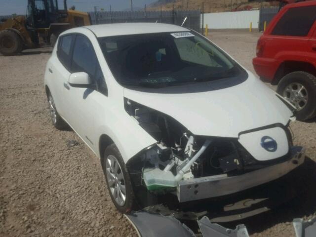 1N4AZ0CP8EC340494 - 2014 NISSAN LEAF S WHITE photo 1