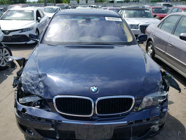 WBAHL83537DT09672 - 2007 BMW 750I BLUE photo 7