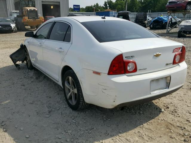 1G1ZF57559F171754 - 2009 CHEVROLET MALIBU HYB WHITE photo 3