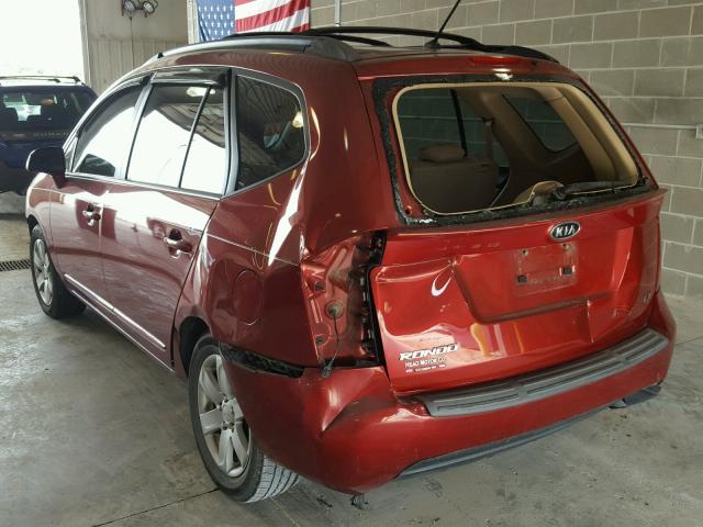 KNAFG525887131222 - 2008 KIA RONDO BASE MAROON photo 3