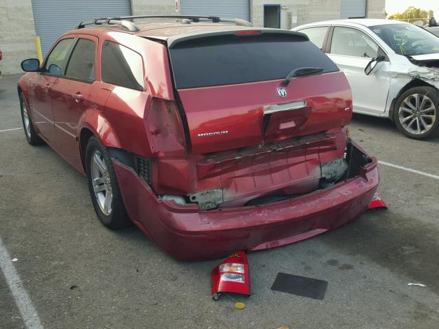 2D8GV58205H641835 - 2005 DODGE MAGNUM R/T RED photo 3