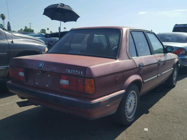 WBAAD2319MED30205 - 1991 BMW 325 I AUTO RED photo 4